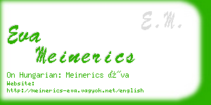 eva meinerics business card